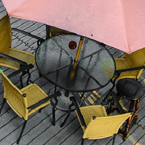 Conventional Glass Outdoor Table Top
