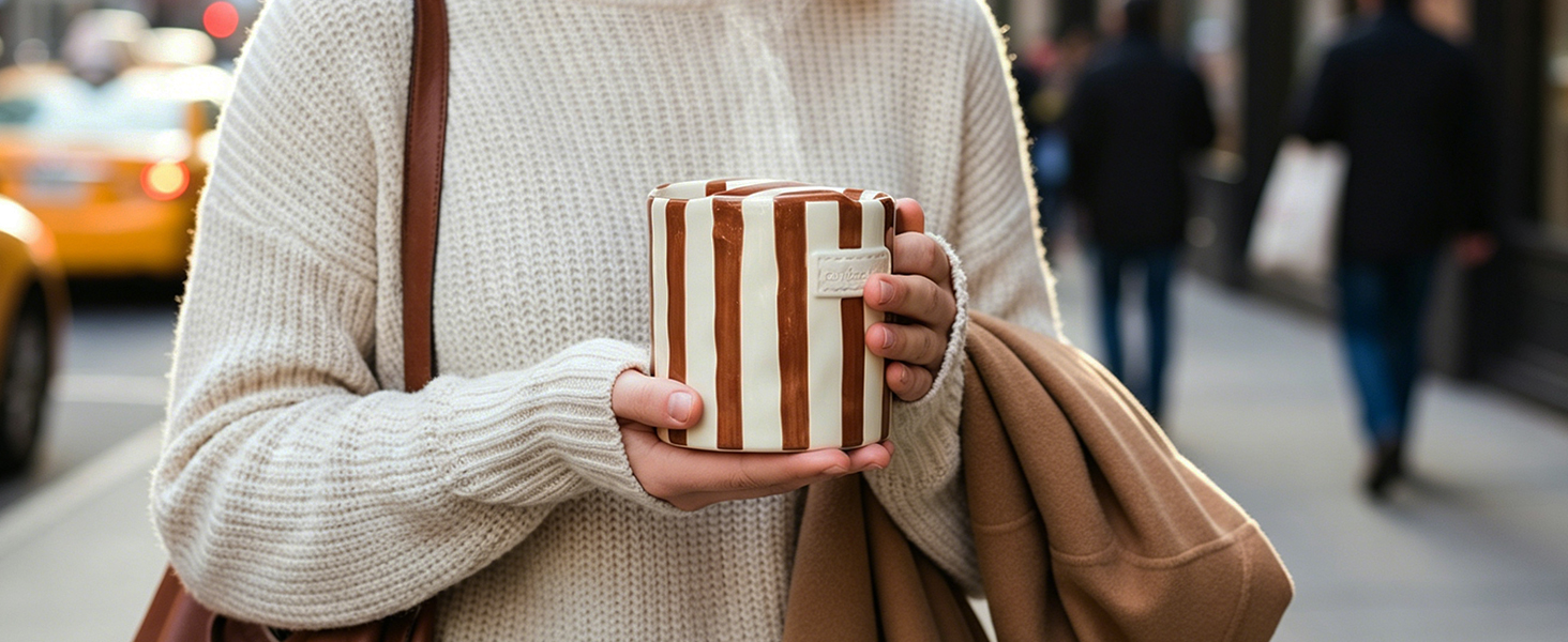 10oz Ceramic Coffee Mug with Sip Hole