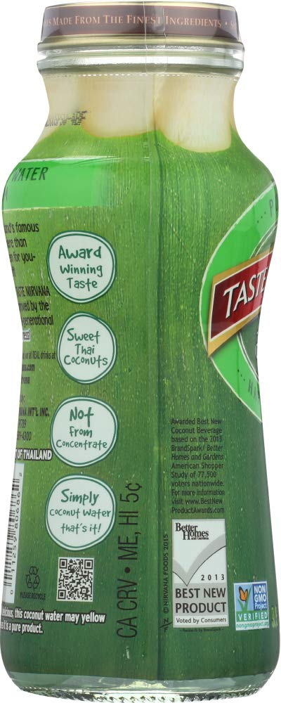 TASTE NIRVANA, Water, Coconut, Pack of 3, Size 9.5 FZ, (Gluten Free GMO Free)