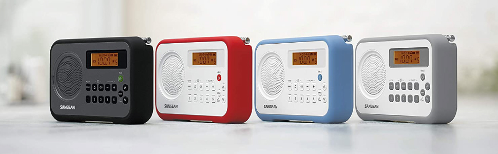 sangean pr-d18 fm stereo am digital tuning portable radio receiver and dual alarm clock