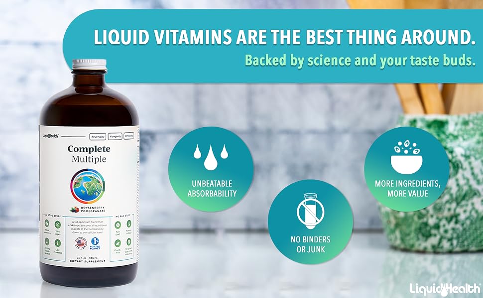 liquidhealth, liquid vitamins, complete multiple, multivitamin, energy, immunity, development
