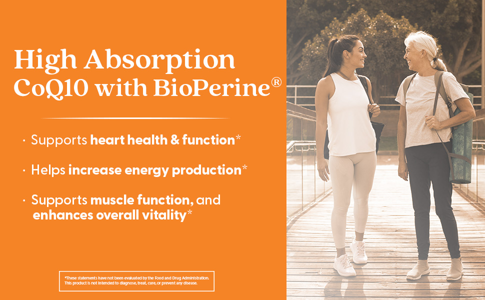 High Absorption Coq10 with BioPerine