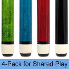 MoyanSuper Pool Cue Sticks 4-Pack, 58 Inch Billiard Cues for Home &amp;amp; Bar Play