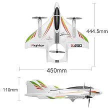 WLtoys XK X450 RC Airplane,Remote Control Airplane,RC Aircraft, RC Glider,Fixed Wing Plane
