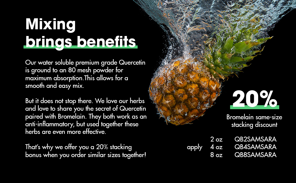 Quercetin with Bromelain Querticin with Bromelain Stacking bonus