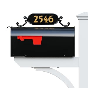 Closeup image of the custom number plate for the Argonne mailbox