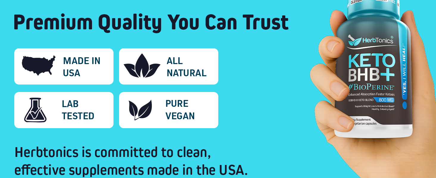 Premium Quality You Can Trust: Made in the USA, All Natural, Lab Tested, Pure &amp; Vegan