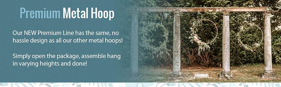 Heavy Duty Gold Metal Floral Hoop Wreath Hanging Rings Easy to Assemble