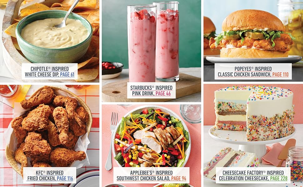 Appetizers, beverages, sandwiches, salads, main dishes &amp; more, inspired by your favorite restaurants