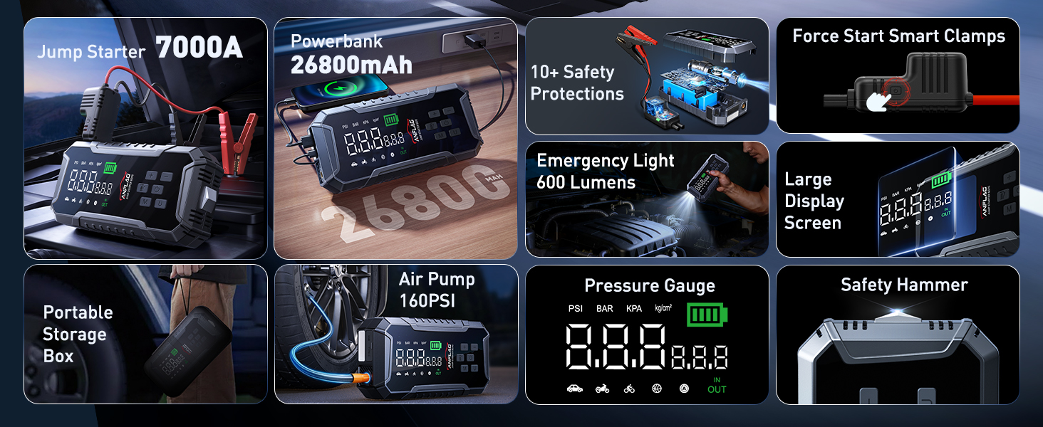 powerpack portable air inflator tyre