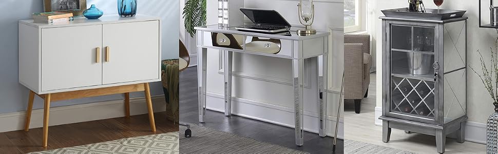 side table console desk hutch mirror traditional modern living family room