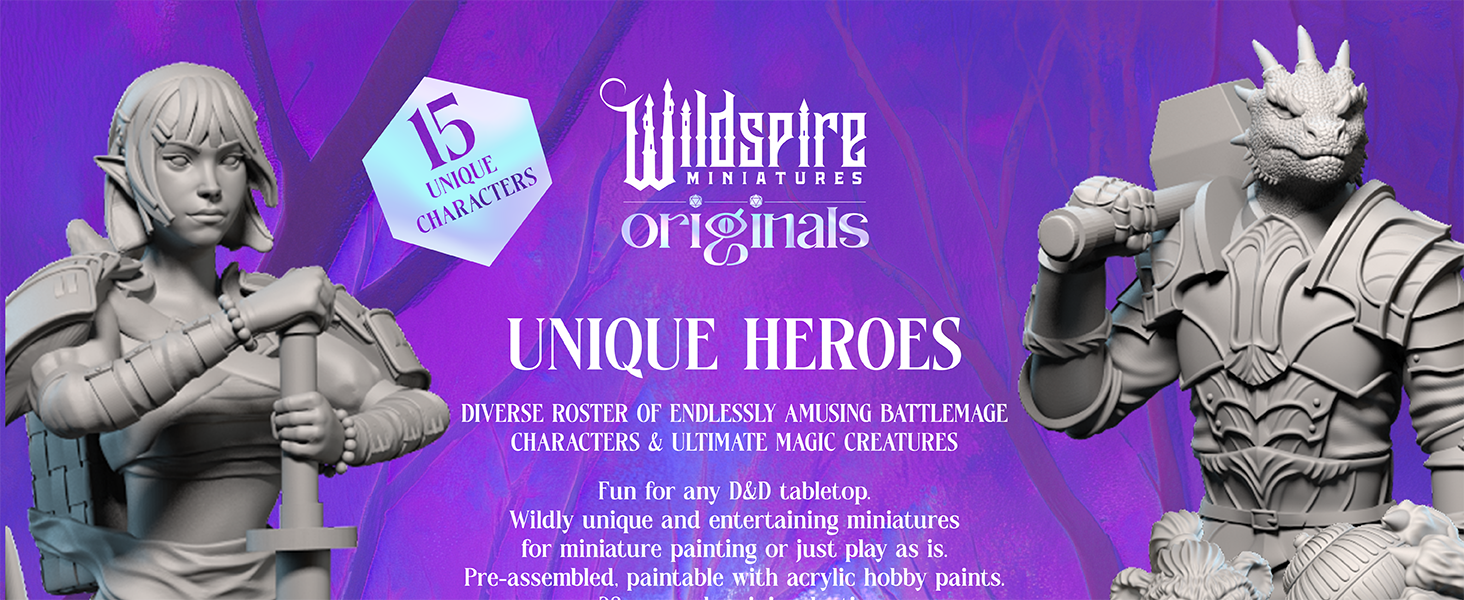 Heroes, dungeons and dragons miniatures.