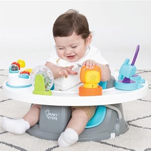 Baby is playing in the Activity to Booster Seat