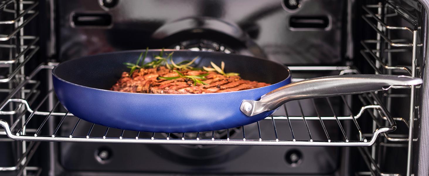 Blue Diamond, Ceramic Nonstick, Oven Safe, pfas, easy to clean, toxin free, diamonds, broiler, tough