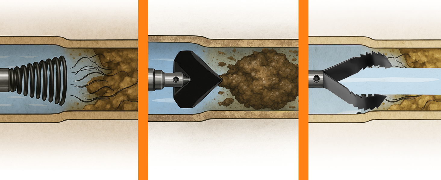 8-Piece Drain Snake Drill Attachment