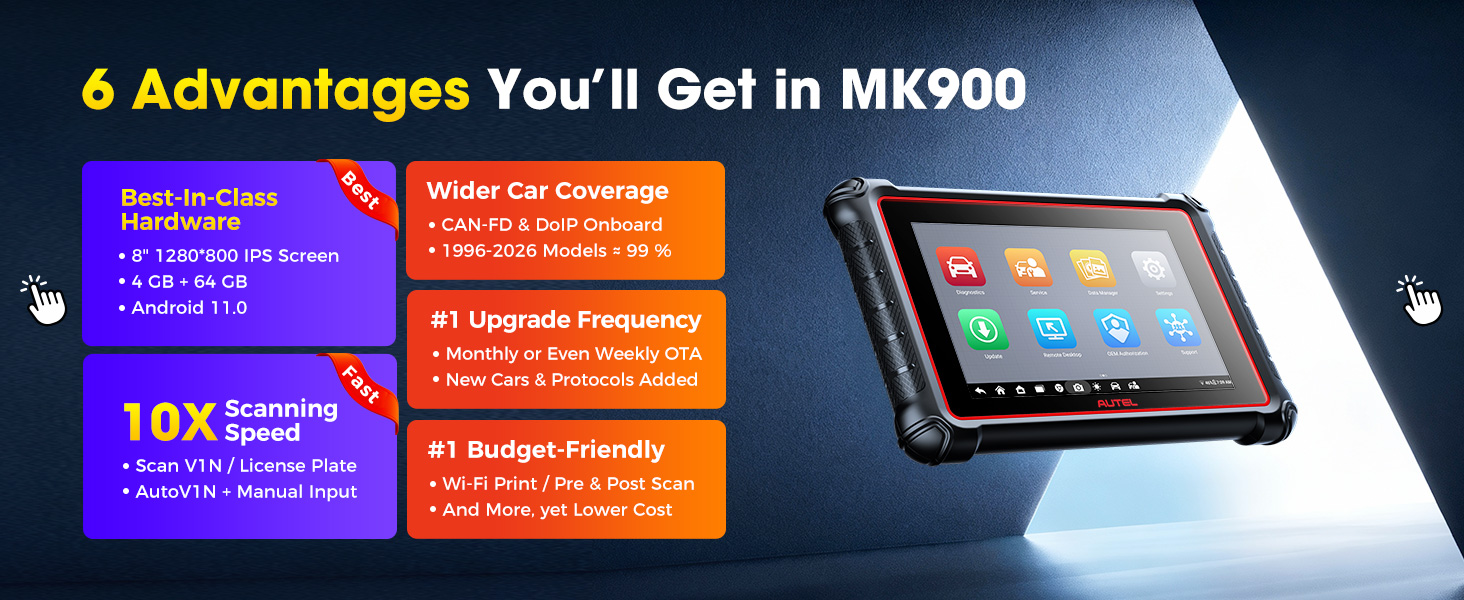 Autel MaxiCOM MK900 MK900BT MK900-BT MX900 MK808S MK808BT Pro MX808S 808Z MaxiCheck MX900