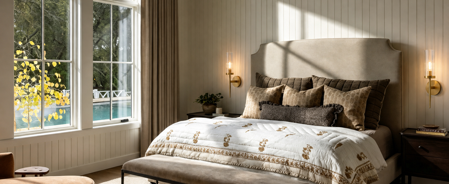 Modern Brushed Brass Wall Sconce