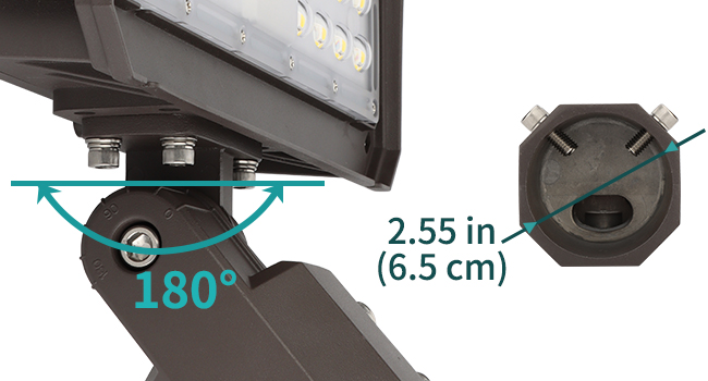 A+4-1_Slipfitter Mount LED Flood Light_adjustable bracket