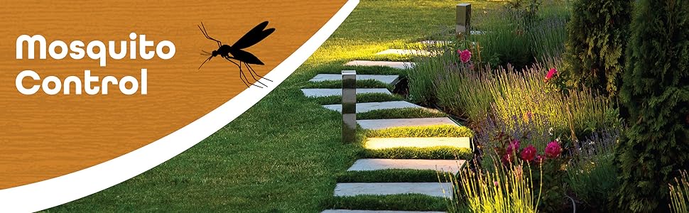 Mosquito Control Banner with Lawn and Garden Imagery