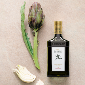Laudemio Extra Virgin Olive Oil with notes of artichoke and fresh mown grass