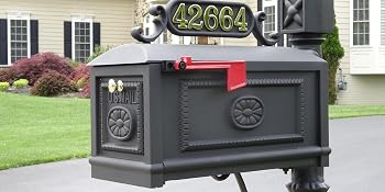 Better Box Mailbox with Brass Numbers