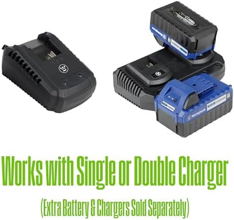 Westinghouse WSnow11S 24V Cordless Snow Shovel 11 Inch Kit, 24V 4Ah Battery, Fast Charger, Electric Snow Shovel with 20ft Throwing Distance, Plows 75lbs/min, Compatible with Snow Joe Batteries