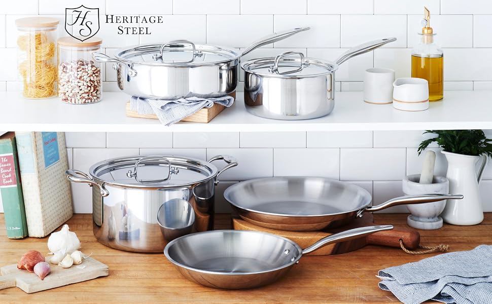 heritage steel cookware made in usa set