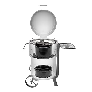 cast;iron;steel;porcelain;coated;non;stick;pro;professional;heavy;duty;back;yard;air;control;temp