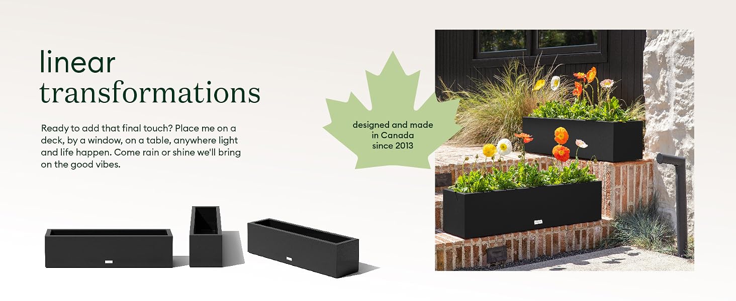 Block Series Trough Planter Statement