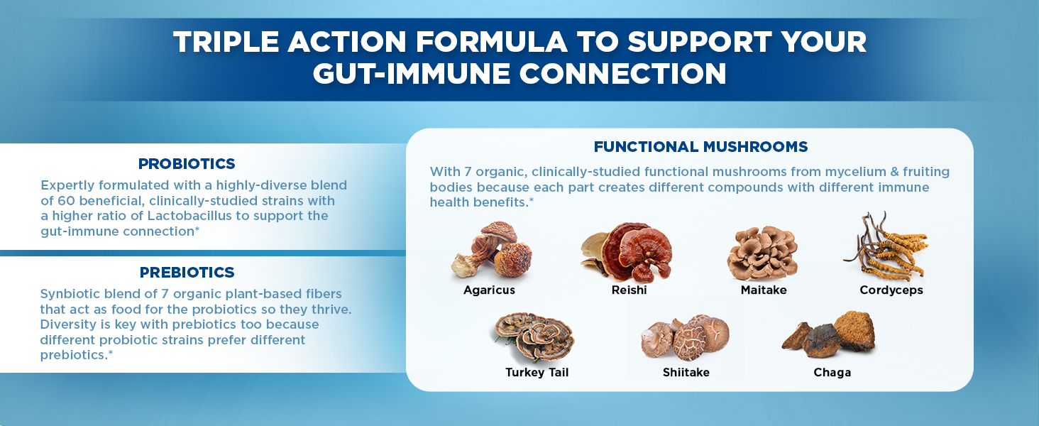 Daily Probiotics Prebiotics contains 60 highly diverse strains 60 billion CFU live cultures
