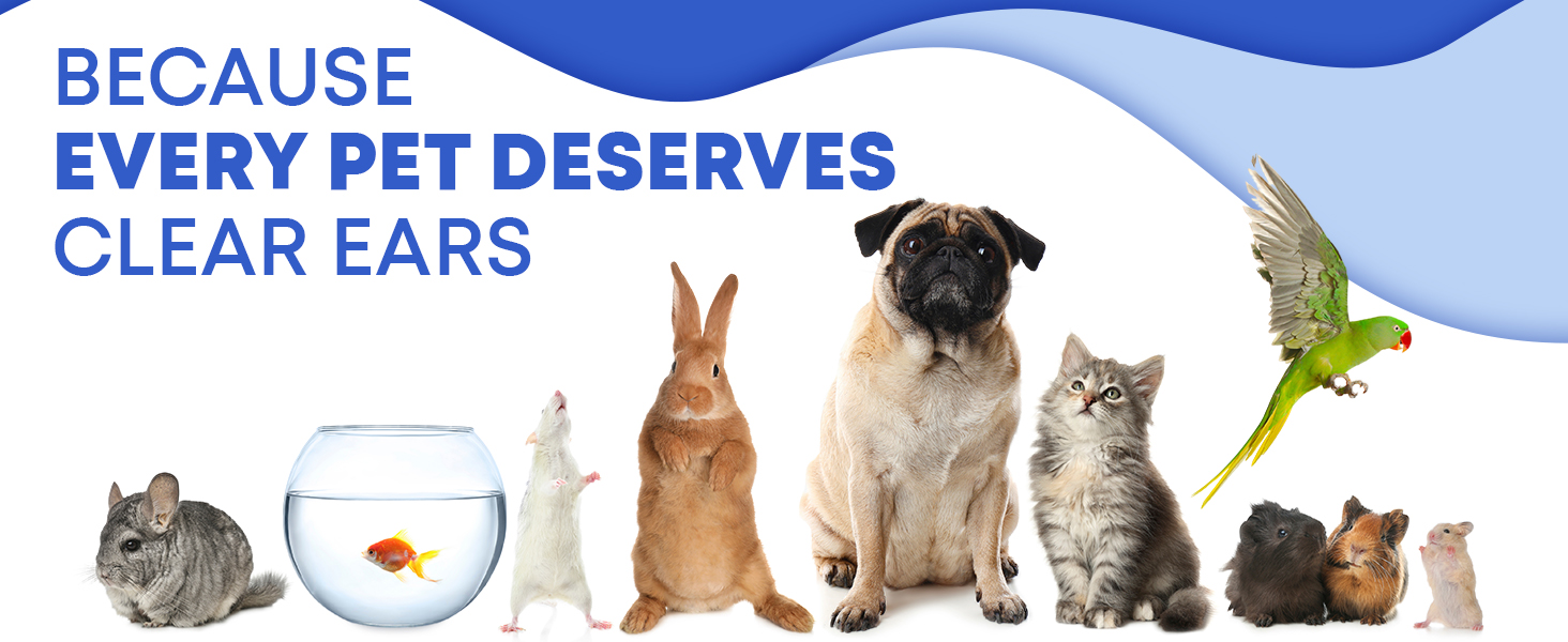 ear cleaner pets dogs cats wash wipes solution odor itching