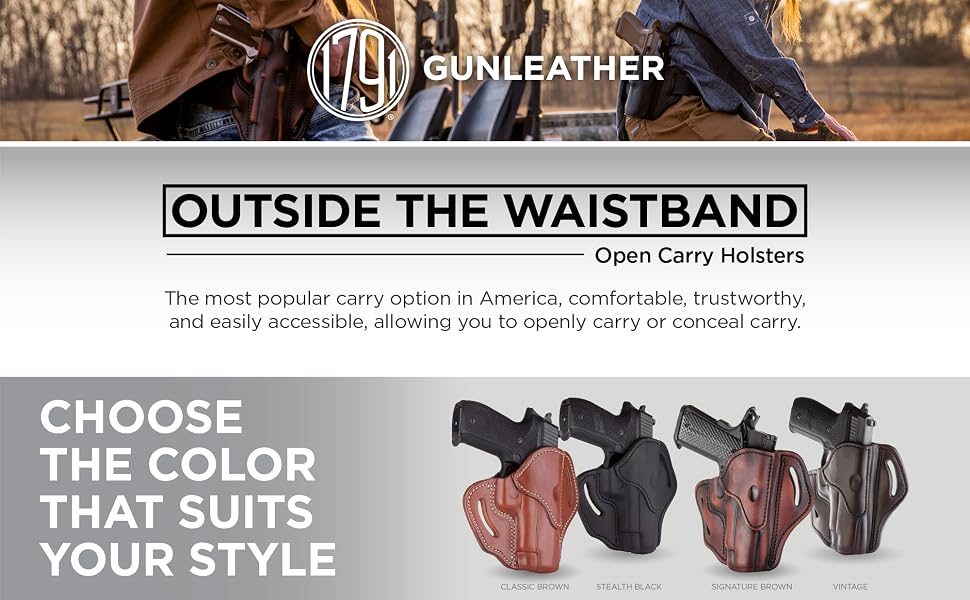 1791 leather gun holsters sig owb concealed carry american