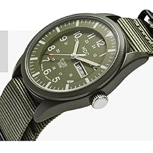 Military Watches for Men Analog Wrist Watch Tactical Waterproof Outdoor Work Date Day Army Green