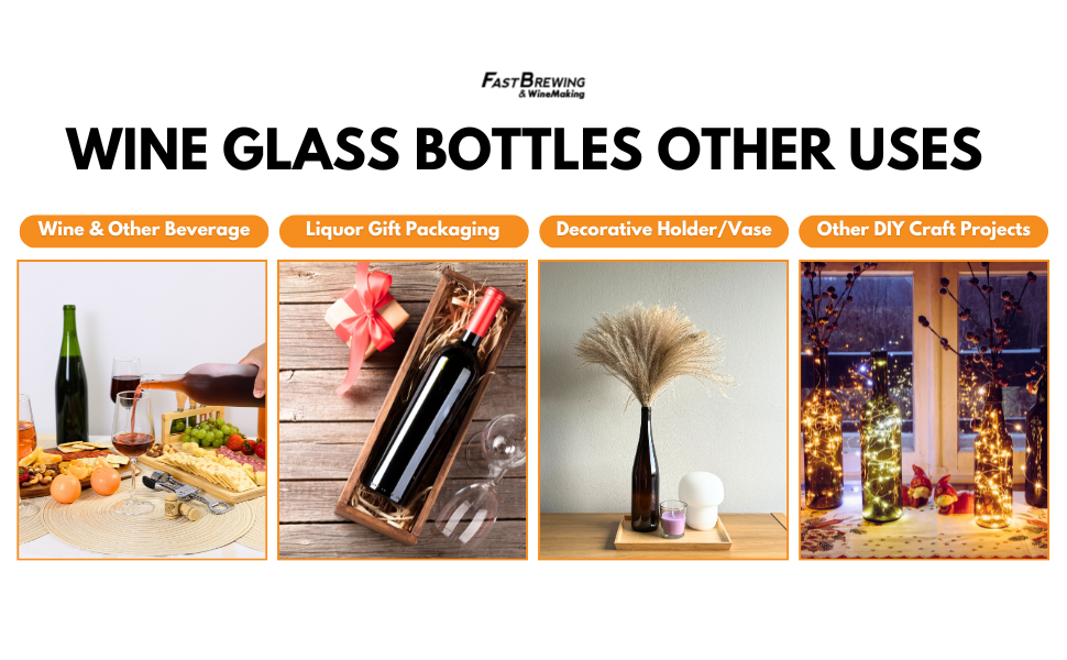 wine bottle other uses as vase and other DIY craft projects