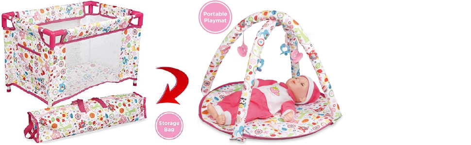 baby doll stroller nursery play mat carrier playard sound effects realistic pretend toddler