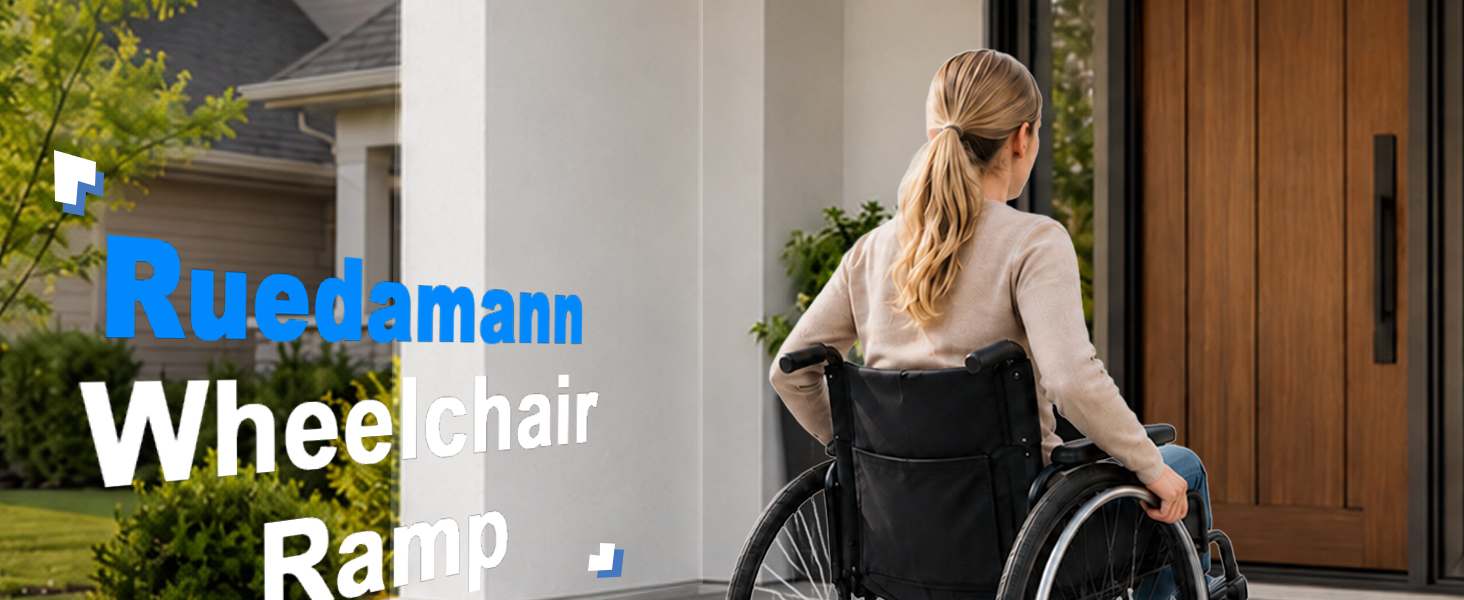 2 FT Portable Wheelchair Ramp, 30&amp;#34; Wide Folding Handicap Ramp with Handle 800 LBS Capacity