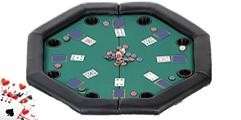 2 Fold Poker Table for Space saving