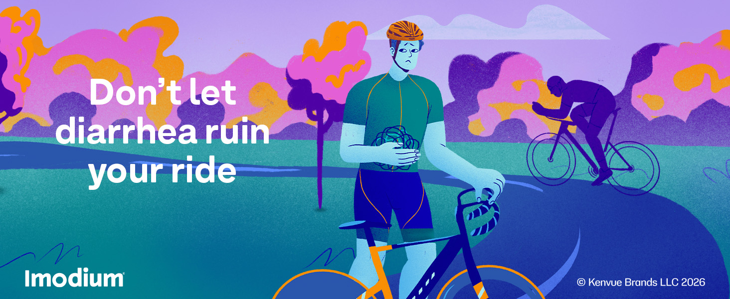 Imodium Anti-Diarrheal caplets help relieve diarrhea &amp;amp; you can enjoy a bike ride or other activities