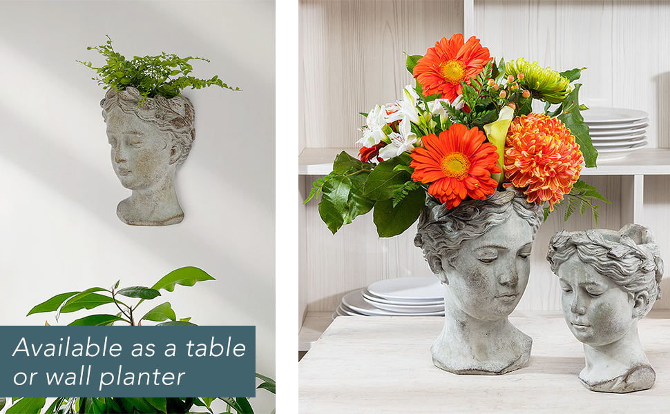Available as a table or wall planter