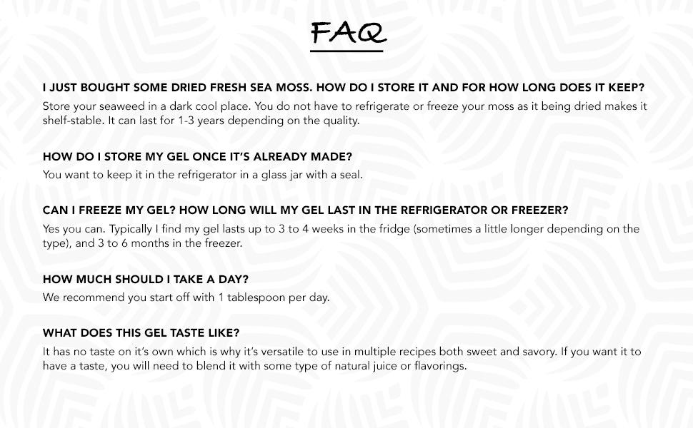 Dried Sea Moss FAQ