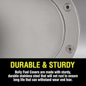 Bully,fuel door,fuel cap,stainless steel,durable,protection,security,sturdy,fitment,easy to install