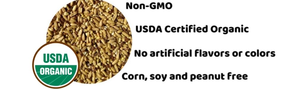 nutritional bird seed mix parrot food large macaw cockatoo amazon african grey organic no-gmo