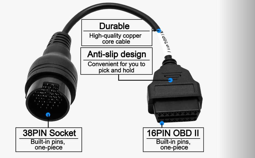 IVECO Diesel OBDII 38PIN Socket OBD Scan