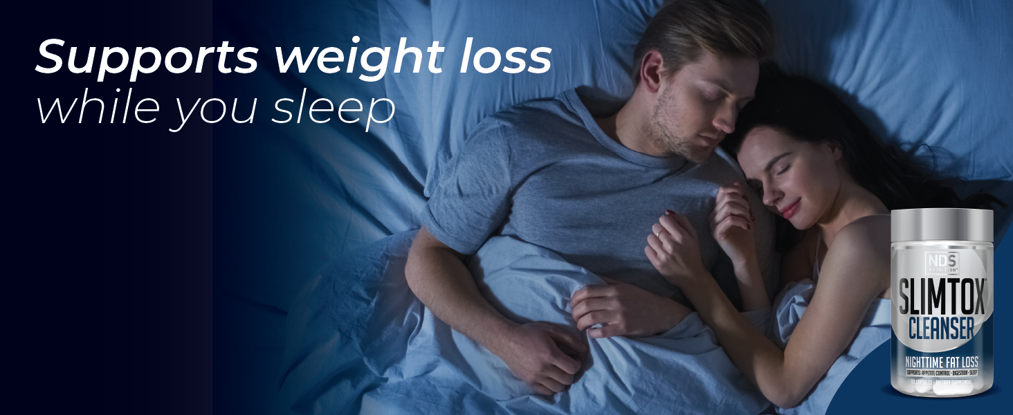 NDS SlimTox Body Cleanser Nighttime Fat Loss and Sleep Support Supplement Solution