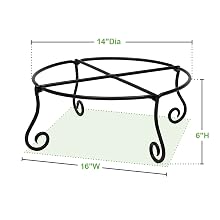 Short Plant stand wrought iron porch patio indoor outdoor planter flower pot