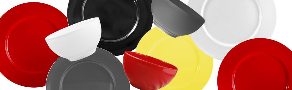 Mix and Match Solid Colored Dinnerware From the Calypso Basic Collection