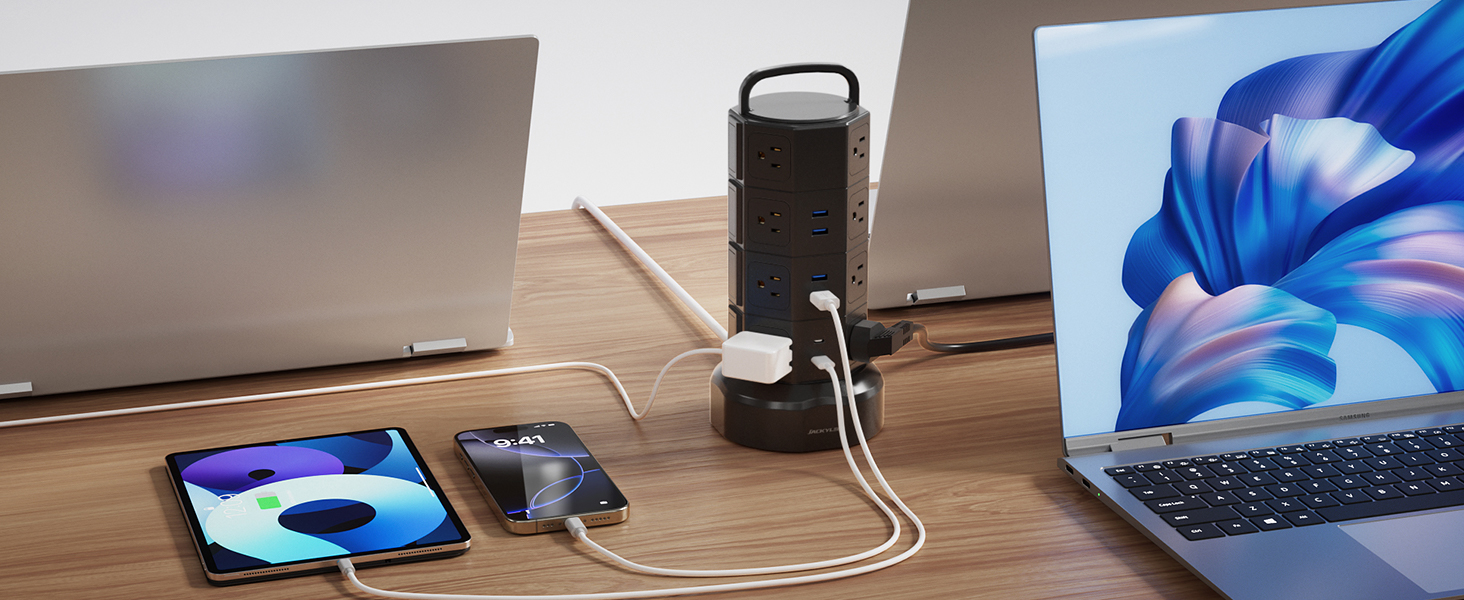 office supplies power strip tower