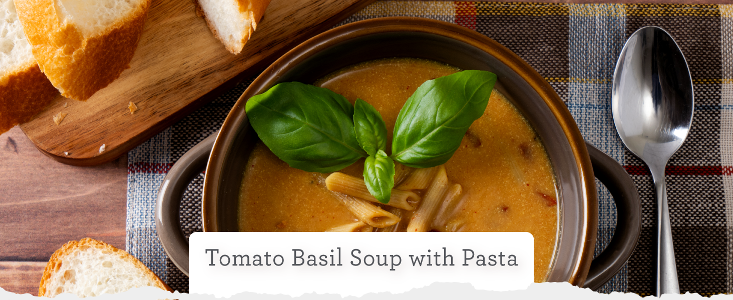 Tomato Basil Soup with Pasta