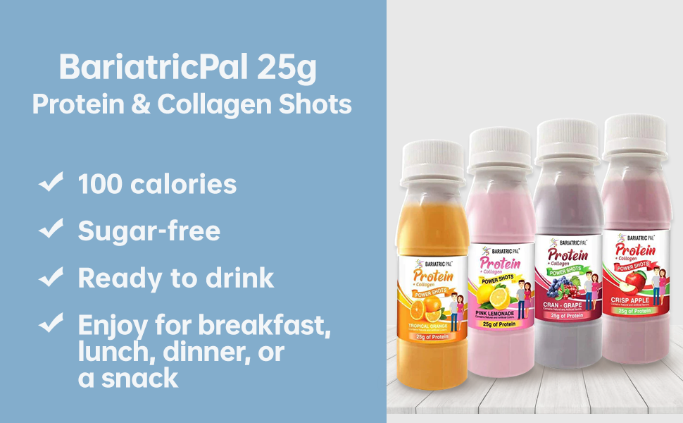 25g Protein &amp; Collagen Ready to Drink Shots with 100 calories