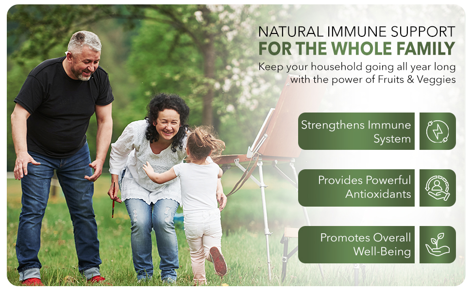 Healthy One Nutrition Fruits &amp; Veggies Natural Immune Support
